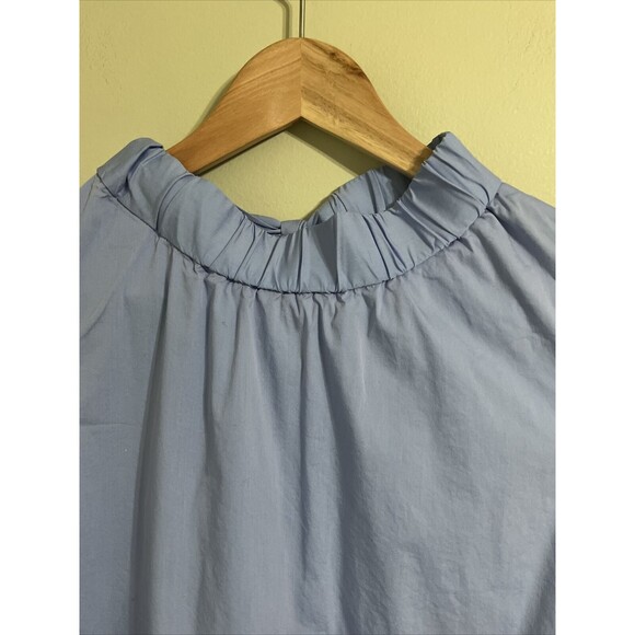 1901 Stretch Cotton Poplin Shift Dress, Purple Size X Large - Picture 6 of 10